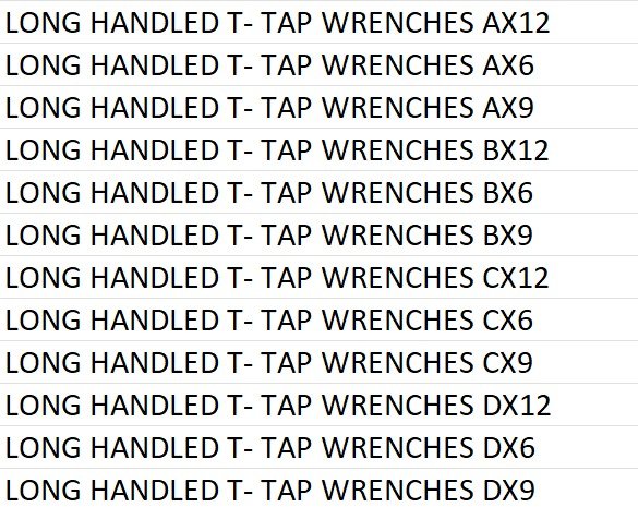T-Tap Wrenches - Long Handled - Image 2
